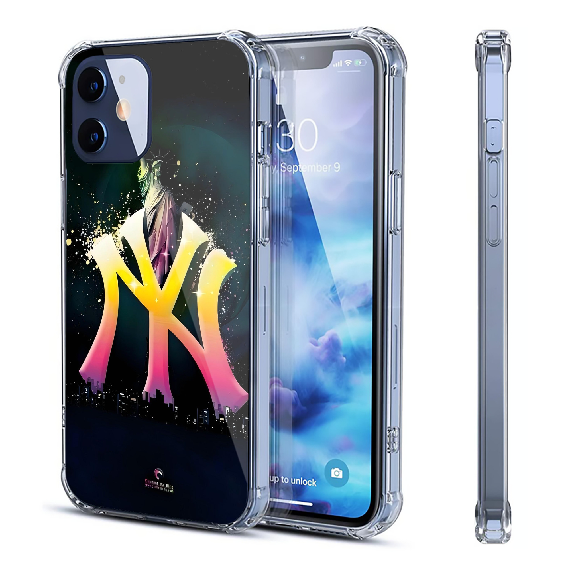 New York Yankees 149 Clear IPhone 12 Case – Soft TPU With UV Print – Enhanced Drop Protection, Precise Fit, Anti-Fingerprint, Customizable Design, Scratch-Resistant, Yellow-Resistant
